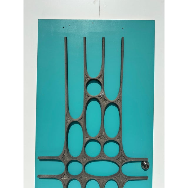 Cast Aluminum Brutalist Door Panel For Sale - Image 9 of 12