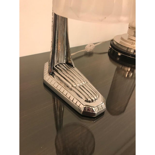 French Art Deco Table Lamp by Degue For Sale - Image 10 of 13