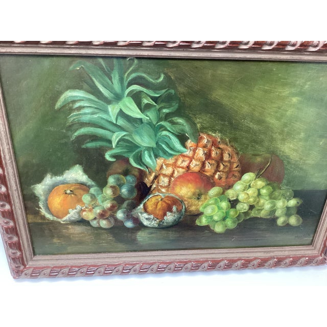 Antique Fruit Still Life Oil Painting Signed MayO’s Framed For Sale In New York - Image 6 of 8