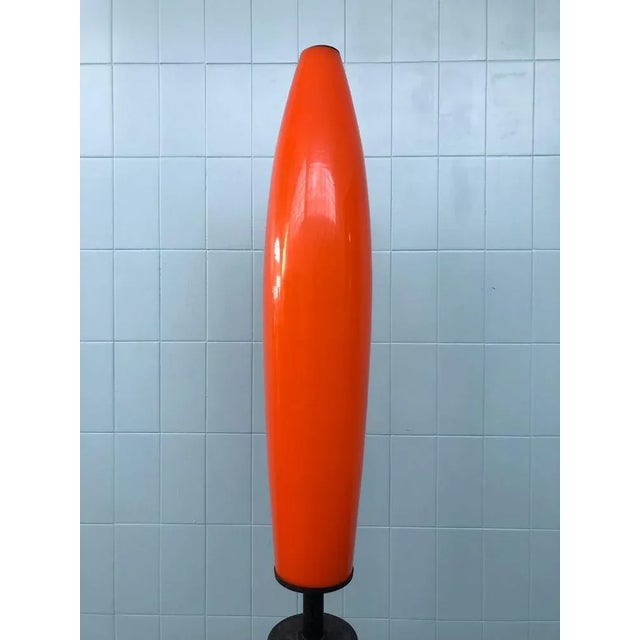 Stone Floor Lamp with Glass Lampshade and Round Base in Marble and Cast Iron, 1960s For Sale - Image 7 of 11