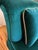 Vintage Deep Teal Velvet Tufted Back Slipper Chairs, a Pair For Sale - Image 11 of 12