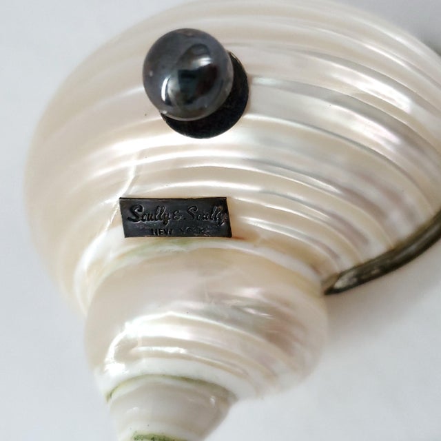 Caviar Dish by Scully & Scully Sterling Silver 925 Hallmarked & Spoon Seashell Shell For Sale In Miami - Image 6 of 17