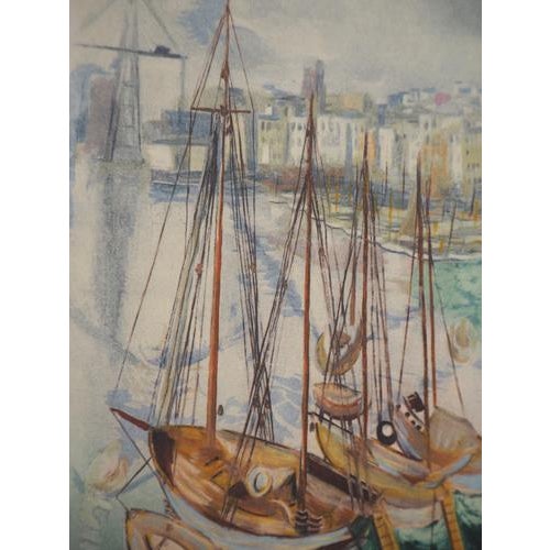 Moïse KISLING, Provence, the sailboats at anchor, Lithograph For Sale - Image 5 of 7