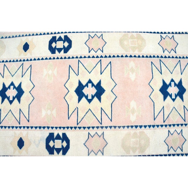 Geometric Vintage Tribal Carpet For Sale - Image 9 of 11