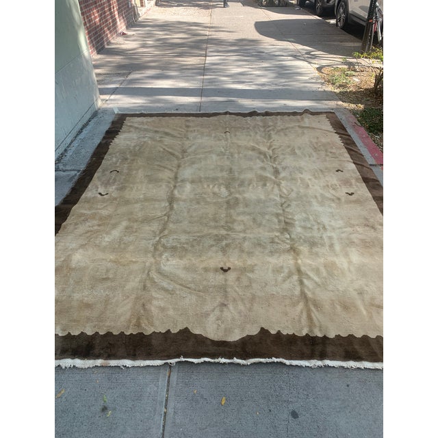 Textile 1900s, Handmade Antique Peking Chinese Rug 7.9' X 9.5' For Sale - Image 7 of 7