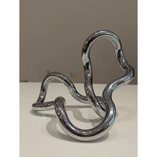 1980s Richard X. Zawitz Chrome Tangle Sculpture, Postmodern Design Object, Circa 1980s For Sale - Image 5 of 5