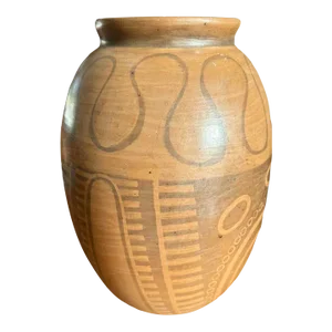 Large Late 20th Century Burnished Clay Pottery Vessel by Hernandez Cano Family Studio