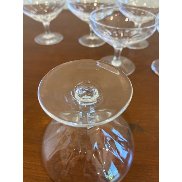 Vintage Josair Crystal Oyster Dishes - Set of 7 For Sale - Image 9 of 12
