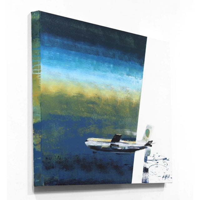 Foxtrot Bravo - Contemporary Realist Acrylic Airplane Sky Travel Skyscape Painting by Kathleen Keifer For Sale In Los Angeles - Image 6 of 8