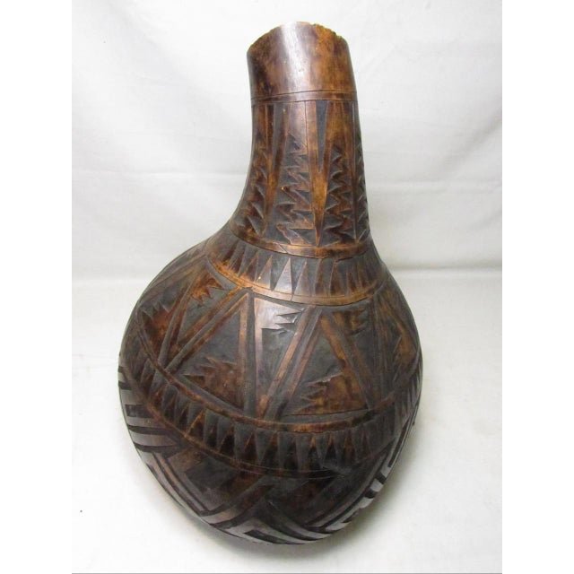 Large Carved African Gourd For Sale - Image 11 of 13