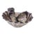 Vintage Italian Coastal Glazed Ceramic Snail Bowl, Purple, Champagne, Off White, 1960's For Sale