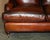 1 of 4 Hand Dyed Brown Leather Howards & Son Style Sofa Part of Suite For Sale - Image 13 of 18