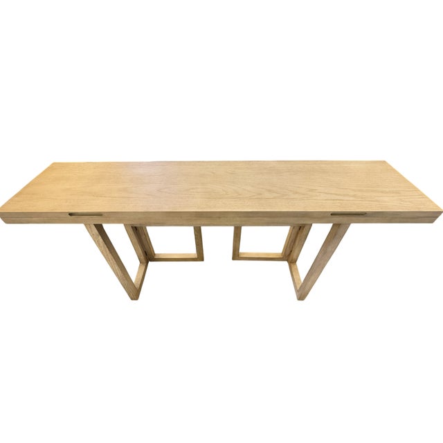 Wood Flip Top Console in Natural Oak Manufactured by EJ Victor For Sale - Image 7 of 12