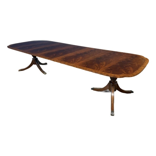 Classic Scallop Cornered Mahogany Dining Table by Leighton Hall - Showroom Sample For Sale