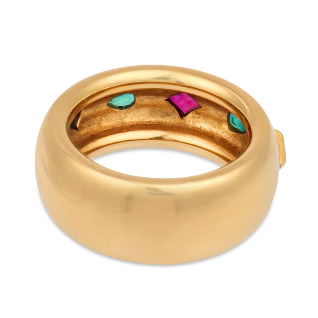 Cartier Vintage Gemstone 18k Yellow Gold Ring, Size 6 For Sale In Los Angeles - Image 6 of 7