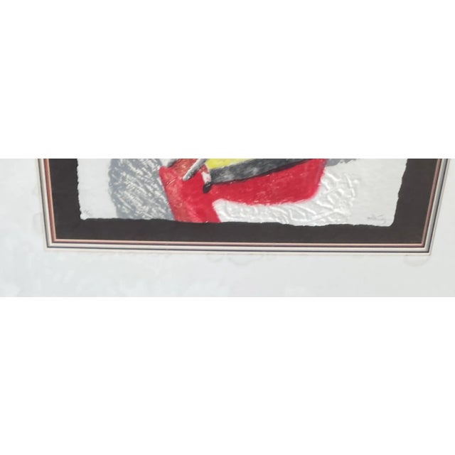 Mid-Century Modern 1980s Original Serge Helenon French Modernist Carborundum Engraving, Framed For Sale - Image 3 of 12