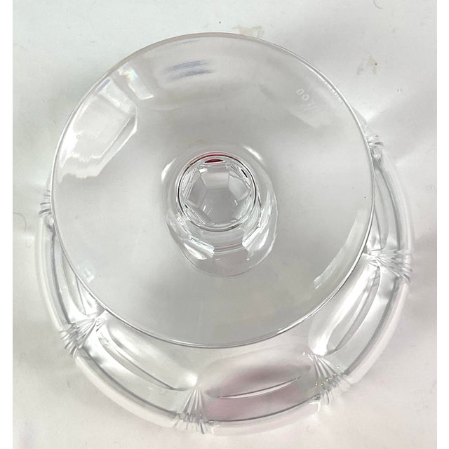 1980s Rare-Atlantis-# 07/350-Large Handblown, Cut and Polished Crystal – Pedestal Compote For Sale - Image 5 of 6