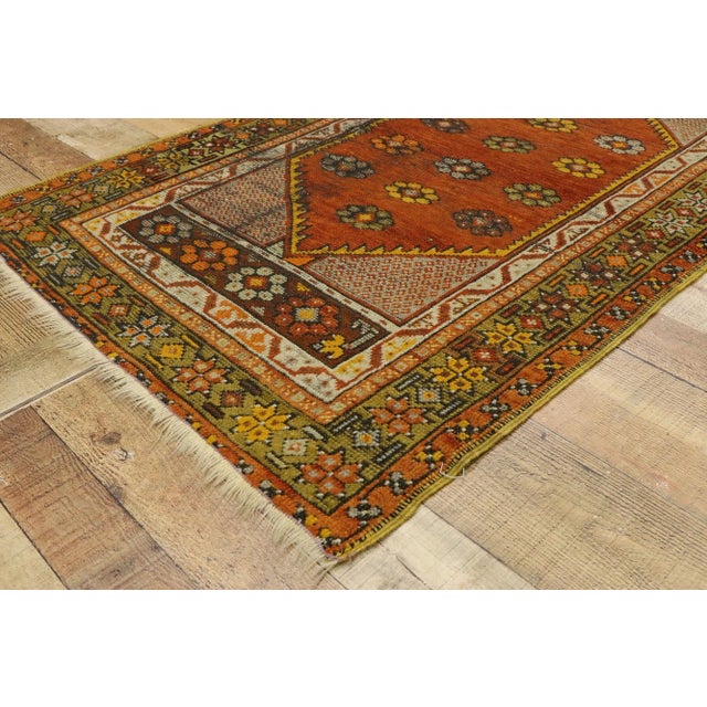 Orange Vintage Turkish Oushak Rug with Modern Style - 03'00 X 04'06 For Sale - Image 8 of 10