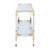 Modern Pasargad Home Lucen Glass Console Table With Gold Accents & Acrylic Frame For Sale - Image 3 of 8