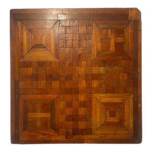 1900s Inlaid Wood Parcheesi Game Board -