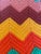 Vintage 1970s Multicolor Chevron Crocheted Throw Blanket For Sale - Image 4 of 7