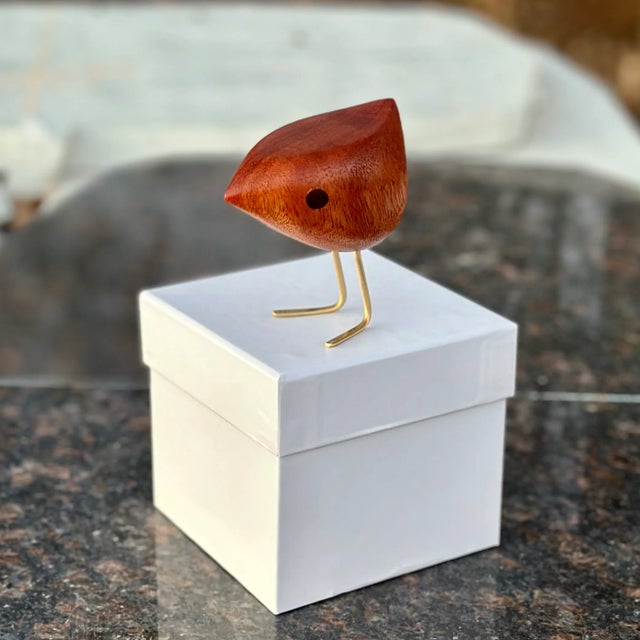 Wood Contemporary Danish Mid Century Modern Style Mahogany Happy Bird For Sale - Image 7 of 13
