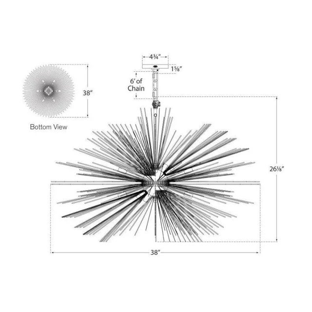 2020s Kelly Wearstler for Visual Comfort Signature Strada Medium Oval Chandelier in Gild For Sale - Image 5 of 5