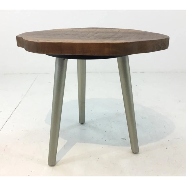 2010s Caracole Organic Modern Wood and Metal Side Table Prototype For Sale - Image 5 of 5