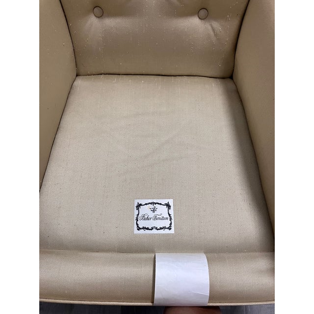 Wood 1970s Baker Regency-Style Armchair For Sale - Image 7 of 12