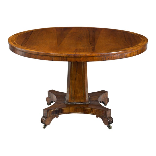 Antique English Regency Rosewood Centre Table For Sale
