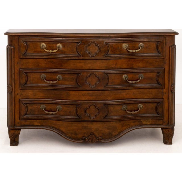 Late 20th Century Louis XVI Style Walnut Chest of Drawers For Sale - Image 5 of 11