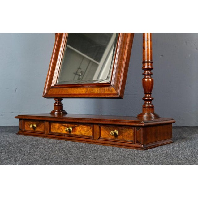 Brown Gründerzeit Table Top Mirror, Late 19th Century For Sale - Image 8 of 13