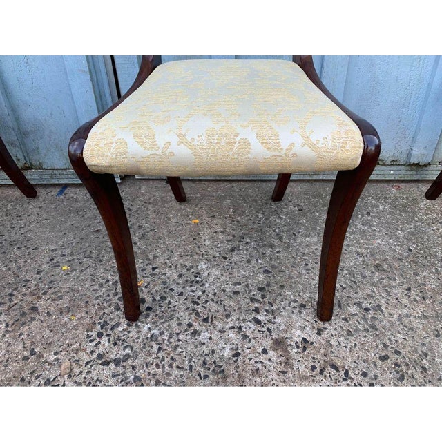 Antique Regency Style Mahogany Dining Chairs- Set of 5 For Sale - Image 4 of 11