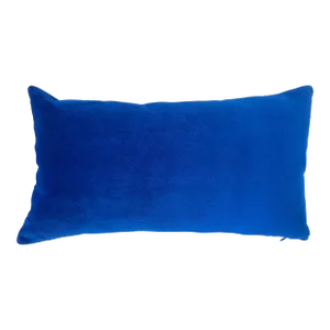 FirmaMenta Italian Electric Blue Velvet Lumbar Pillow