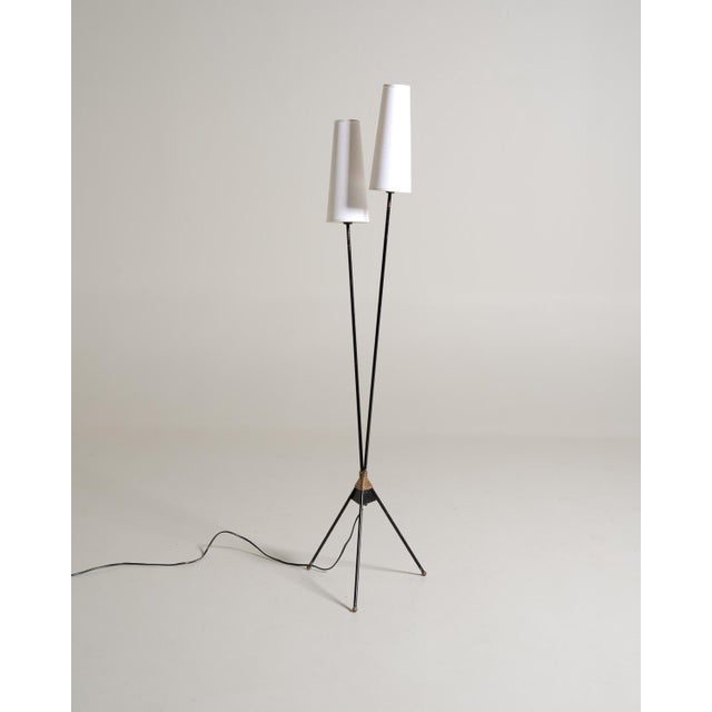 Scandinavian Floor Lamp with Lampshades, 1950s For Sale - Image 3 of 11