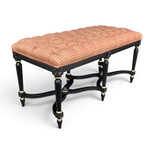 Elevate your home with the timeless elegance of this beautifully restored vintage bench, thoughtfully updated to blend...