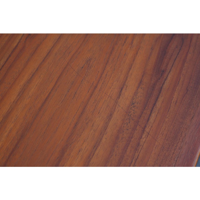 Mid Century Modern Danish Executive Teak 6 Drawer Desk With Built in Bookcase For Sale - Image 10 of 11