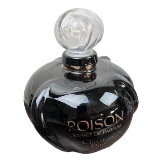 Perfume Bottle Retail Counter Display Large Poison Christian Dior Paris Black W Clear Stopper For Sale