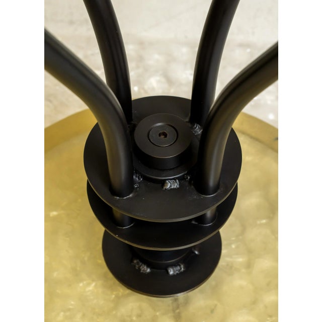 2010s 2010 Attributed to Holly Hunt Alison Berger 2 Glass Seat Counter Stools For Sale - Image 5 of 10