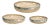 Round Woven Bamboo Tray with Galvanized Metal Accent (Set of 3) For Sale