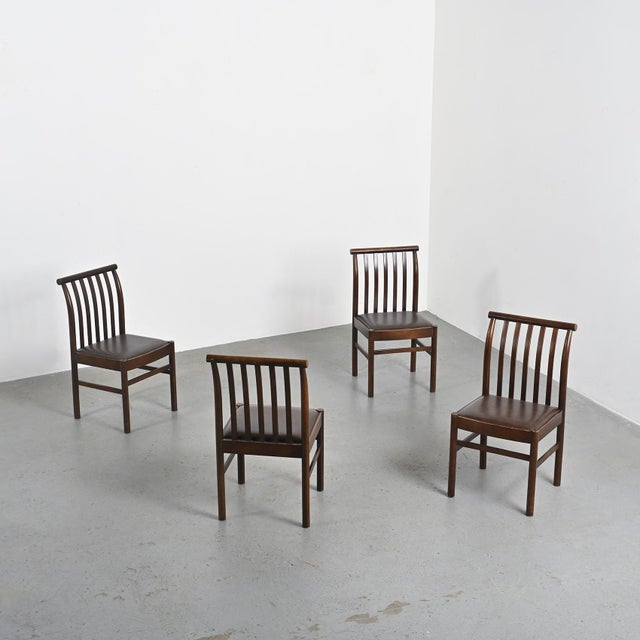 Chairs by Isamu Kenmochi for Akita Mokko, Japan, 1970s, Set of 4 For Sale - Image 3 of 14