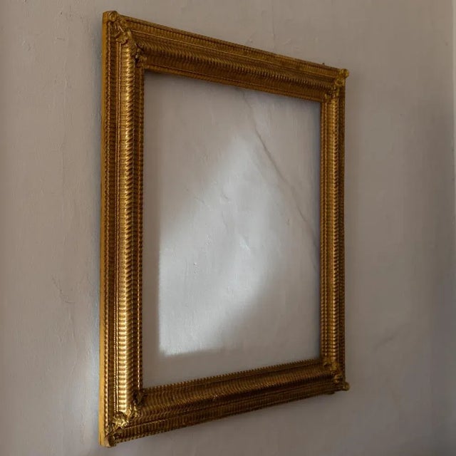 Gold Patinated Mirror Frame, 1800s For Sale - Image 5 of 6