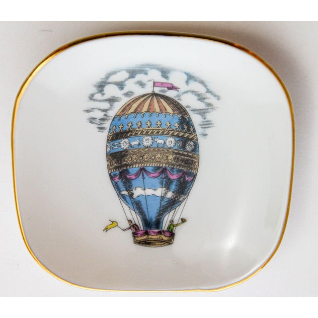 Richard Ginori Italy Porcelain Dishes for Alitalia. Set of 2 ALITALIA Airlines Richard Ginori Hot Air Balloon Porcelain...