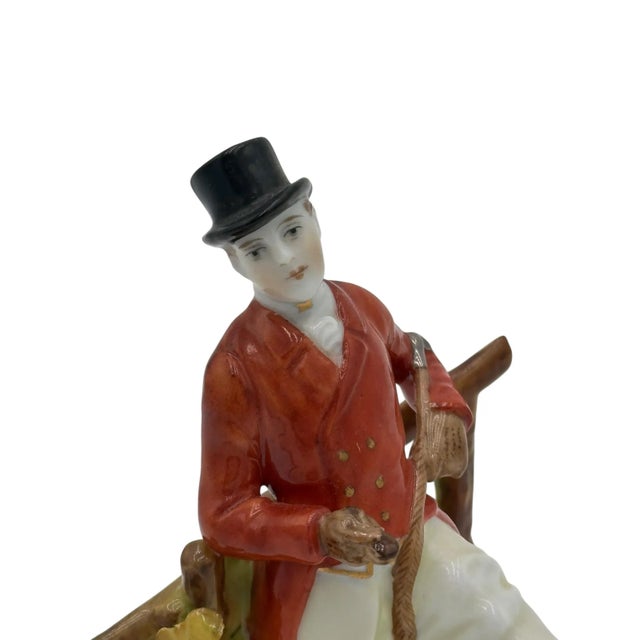 Antique Von Scheirholz Fox Hunting Figurine With Beagle, 1907-1920s For Sale - Image 9 of 12