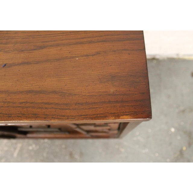 Brutalist Mid-Century Triple Dresser by Lane Furniture's "Pueblo" Series, Atrributed For Sale - Image 9 of 13