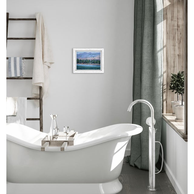 Quiet Places & Desertscapes — Virginia Lake 2 Original oil painting by L Haas, 12 x 9 unframed linen panel, signed. Soft...