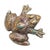 Margie Hughto Studio Signed Iridescent Ceramic Frog Sculptures, Pair, 4" For Sale - Image 13 of 18