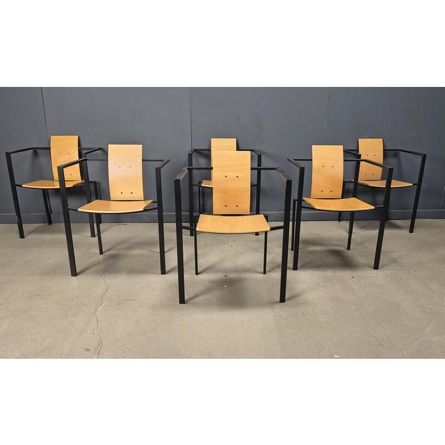 Postmodern Dining Chairs by Karl Friedrich Förster for KFF, 1980s, Set of 6 For Sale - Image 13 of 15