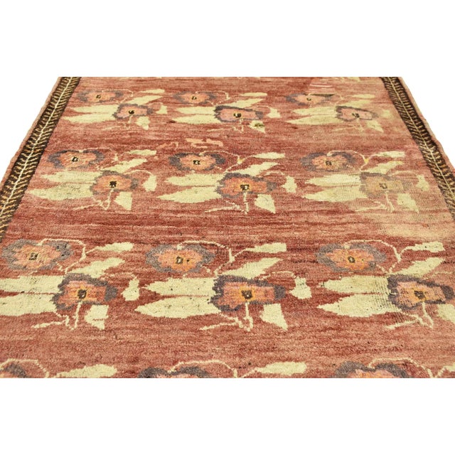 Vintage Turkish Oushak Rug - 04'03 X 06'08 For Sale - Image 4 of 6