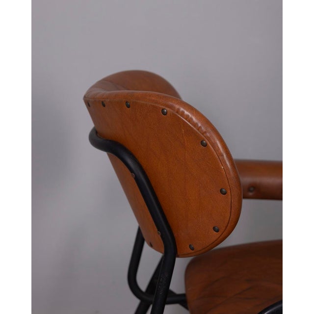 Vintage Leather Chair by Gastone Rinaldi for Rima, 1950s For Sale - Image 9 of 14
